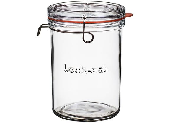 Pote de Vidro Hermético Luigi Bormioli com Tampa - Cilíndrico 1L Lock Eat XL