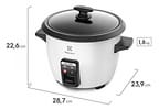 Panela de Arroz Elétrica Electrolux Easyline RCB50 450W 7 Xícaras Branca