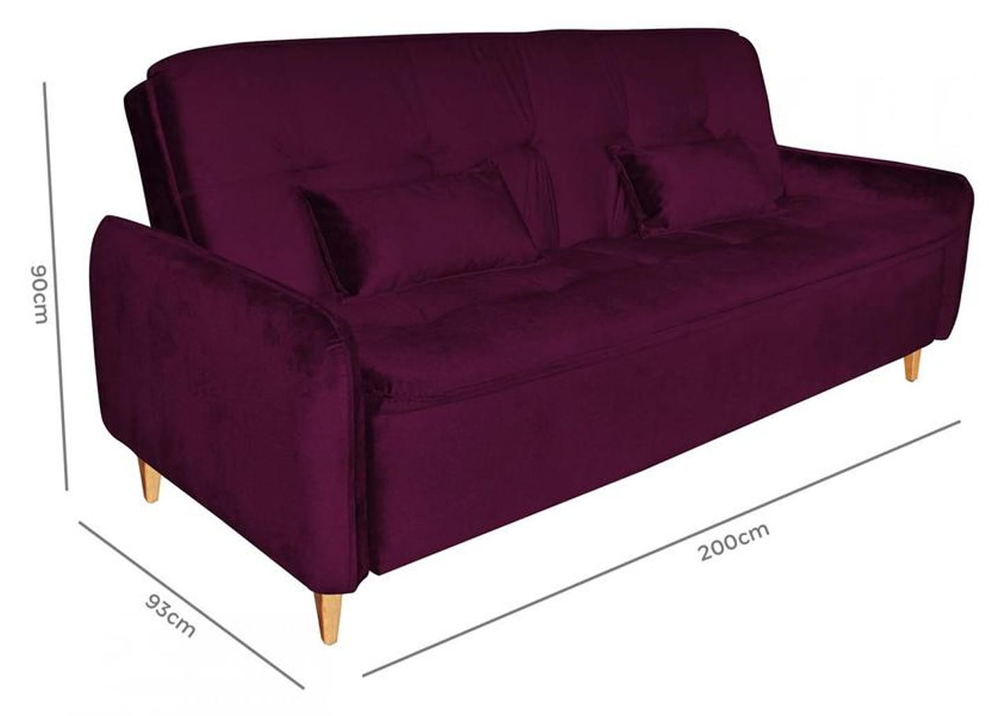 Sofá-cama Casal 3 Lugares Reclinável Suede Matrix Donna