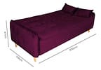 Sofá-cama Casal 3 Lugares Reclinável Suede Matrix Donna