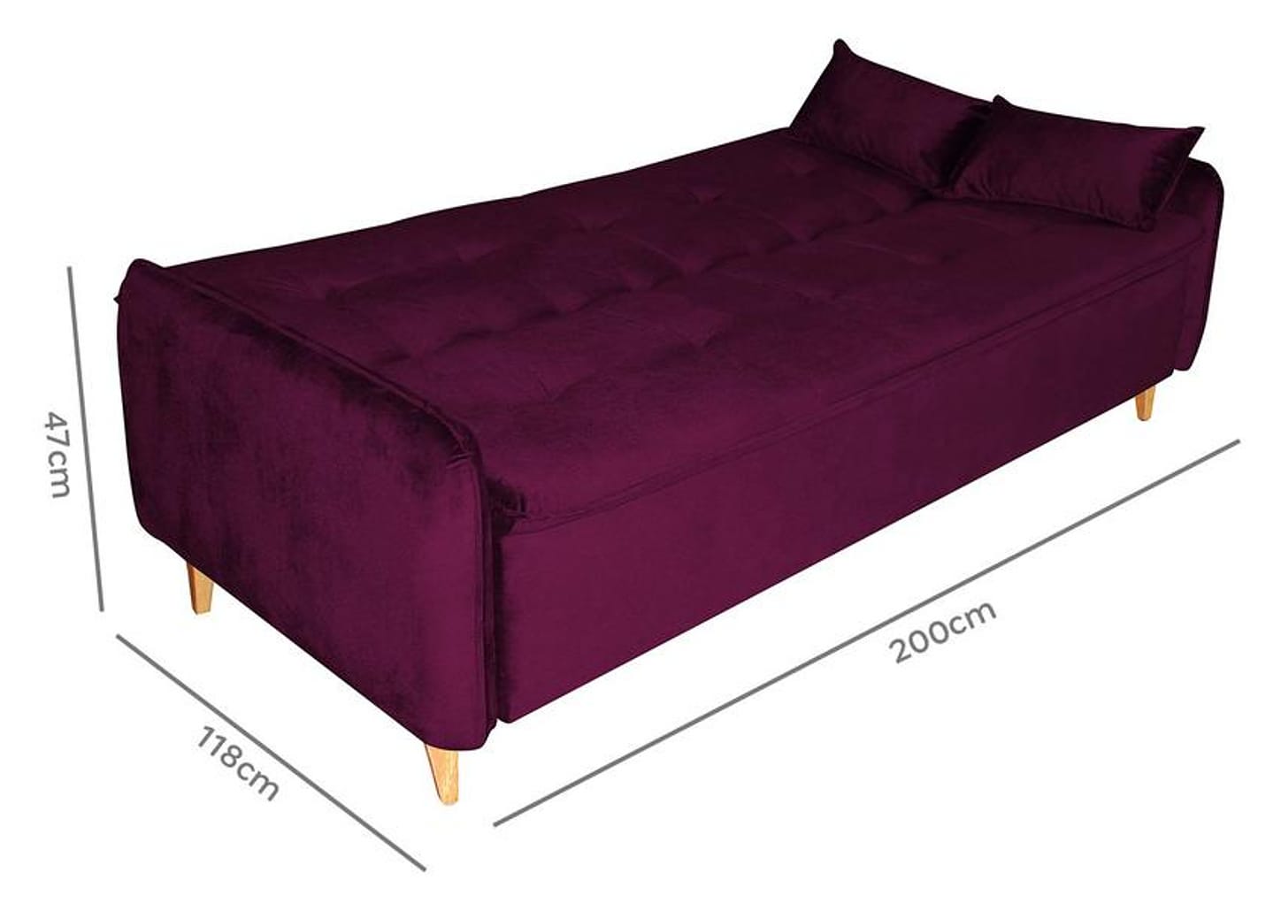 Sofá-cama Casal 3 Lugares Reclinável Suede Matrix Donna