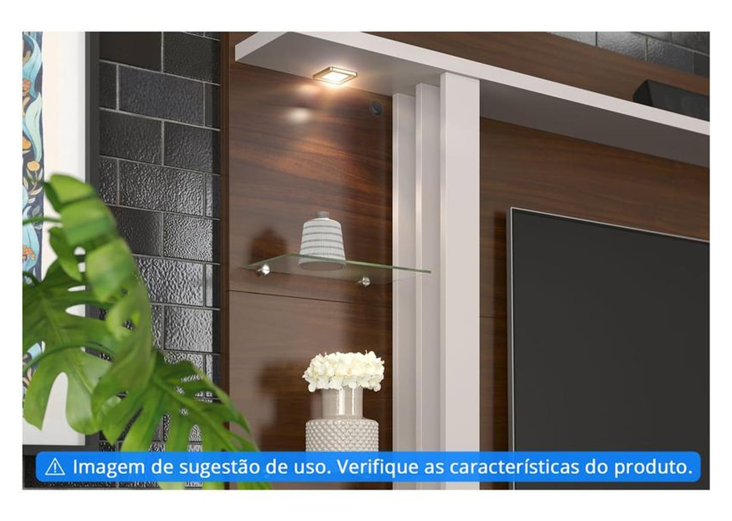 Estante Home Suspenso para TV até 60” 2 Portas - Colibri Salinas