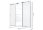 Guarda-roupa Casal com Espelho 3 Portas de Correr 2 Gavetas Demóbile Residence II