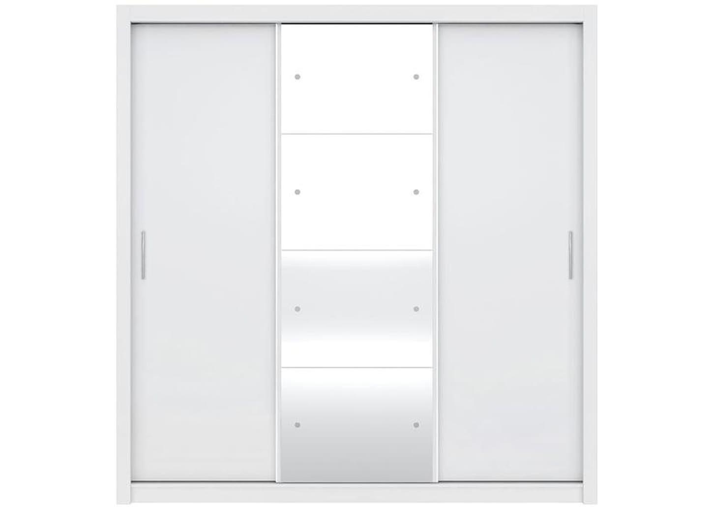 Guarda-roupa Casal com Espelho 3 Portas de Correr 2 Gavetas Demóbile Residence II