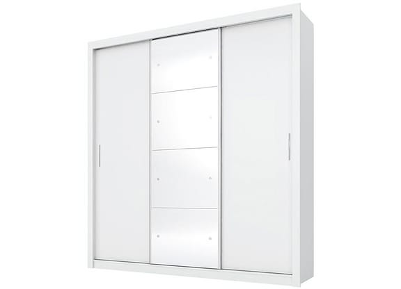 Guarda-roupa Casal com Espelho 3 Portas de Correr 2 Gavetas Demóbile Residence II