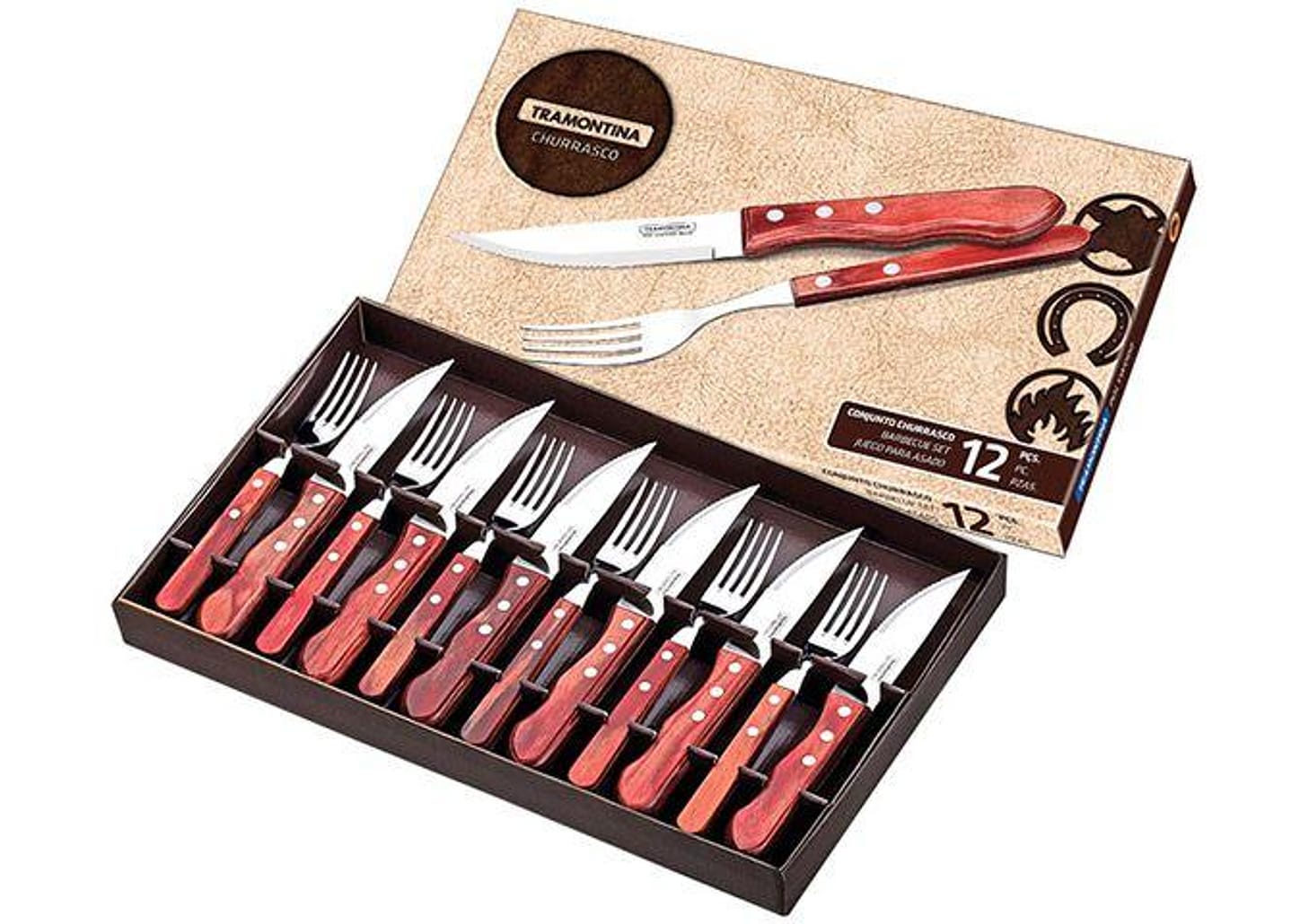 Kit Churrasco 12 Peças - Tramontina Cutelaria 21199/796