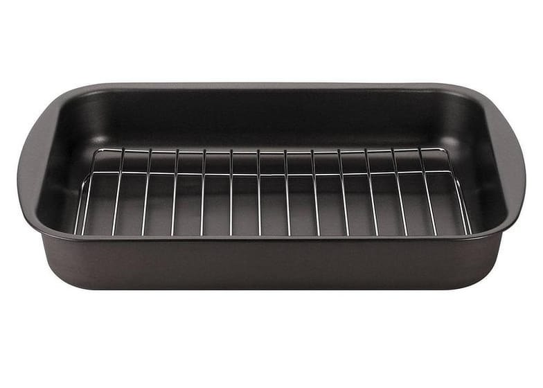 Assadeira Retangular Antiaderente com Grelha - Multiflon Gourmet Forno 25540