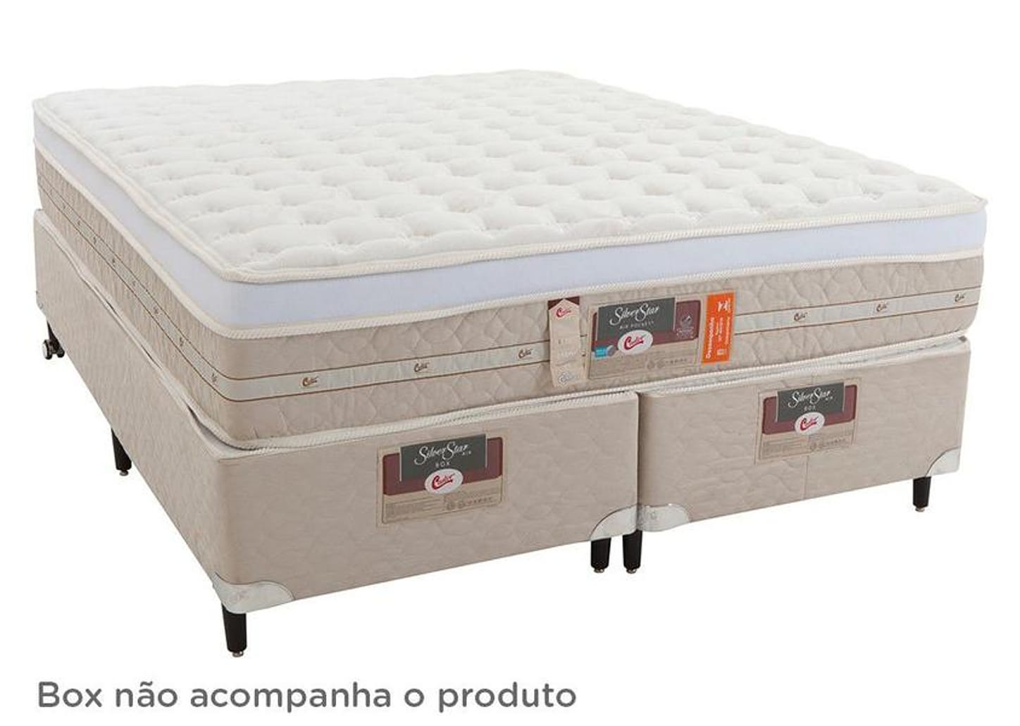 Colchão Queen Castor Mola Pocket 32cm de Alt. Silver Star