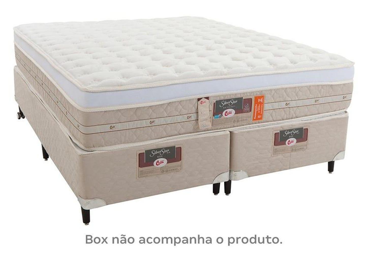 Colchão Queen Castor Mola Pocket 32cm de Alt. Silver Star