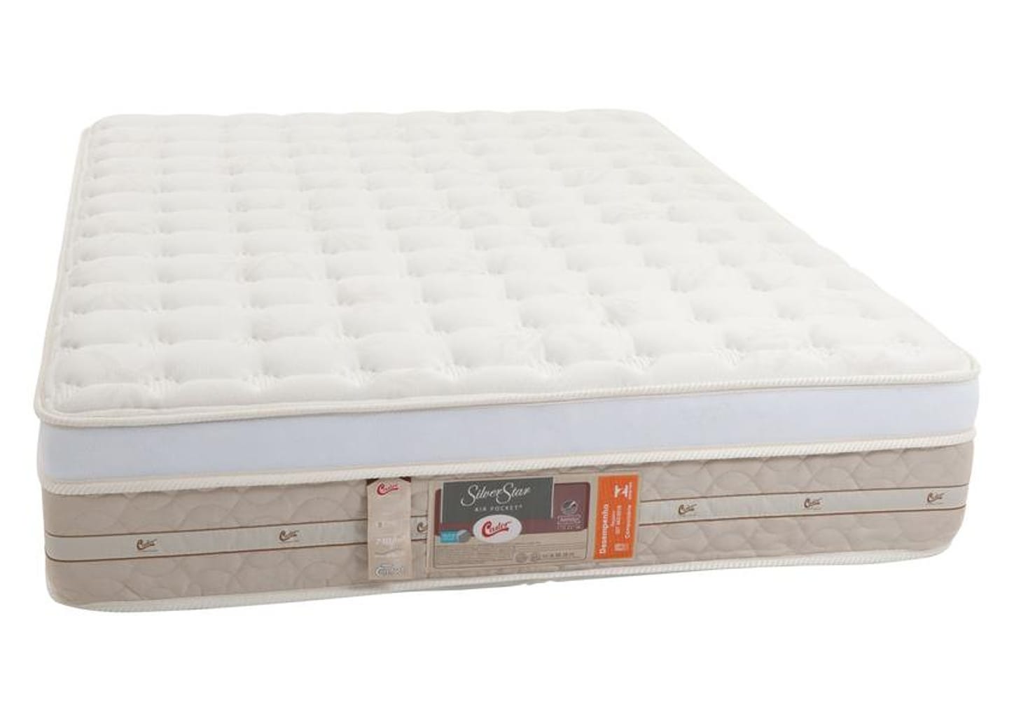 Colchão Queen Castor Mola Pocket 32cm de Alt. Silver Star