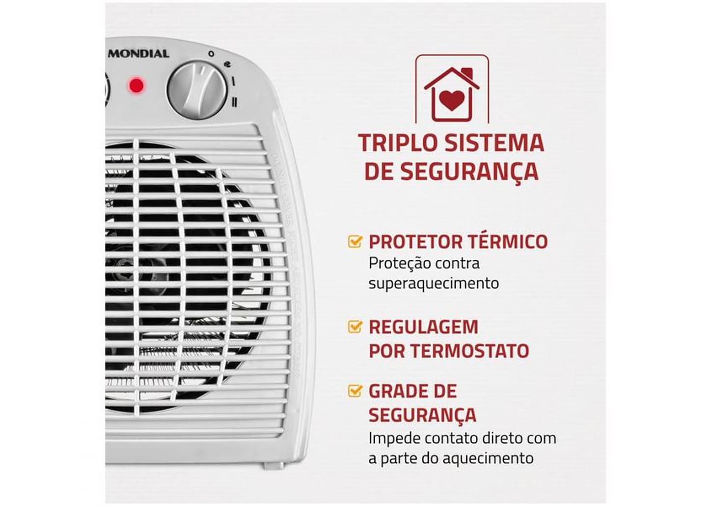Aquecedor Elétrico Mondial A-08 Portátil