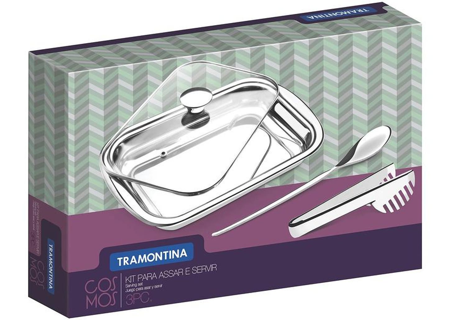 Conjunto para Assar e Servir Inox 3 Peças - Tramontina Cosmos 64310/114