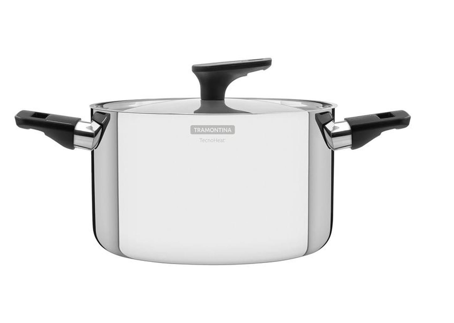 Caçarola Tramontina Inox Fundo Triplo com Tampa 3,5L 20cm Grano Baquelite