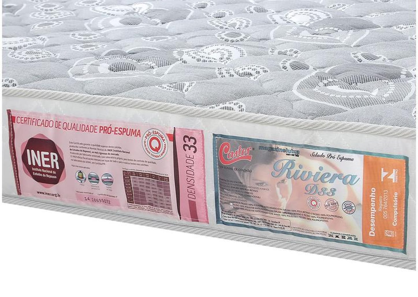 Colchão Casal Castor Espuma D-33 18cm de Altura - Aveiro
