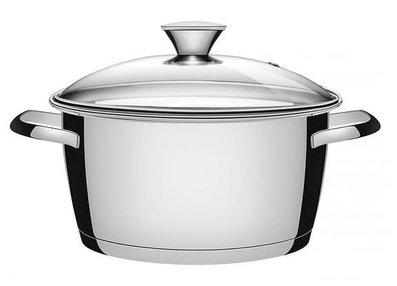 Caçarola Tramontina Inox Fundo Triplo com Tampa 5,7L 24cm Allegra