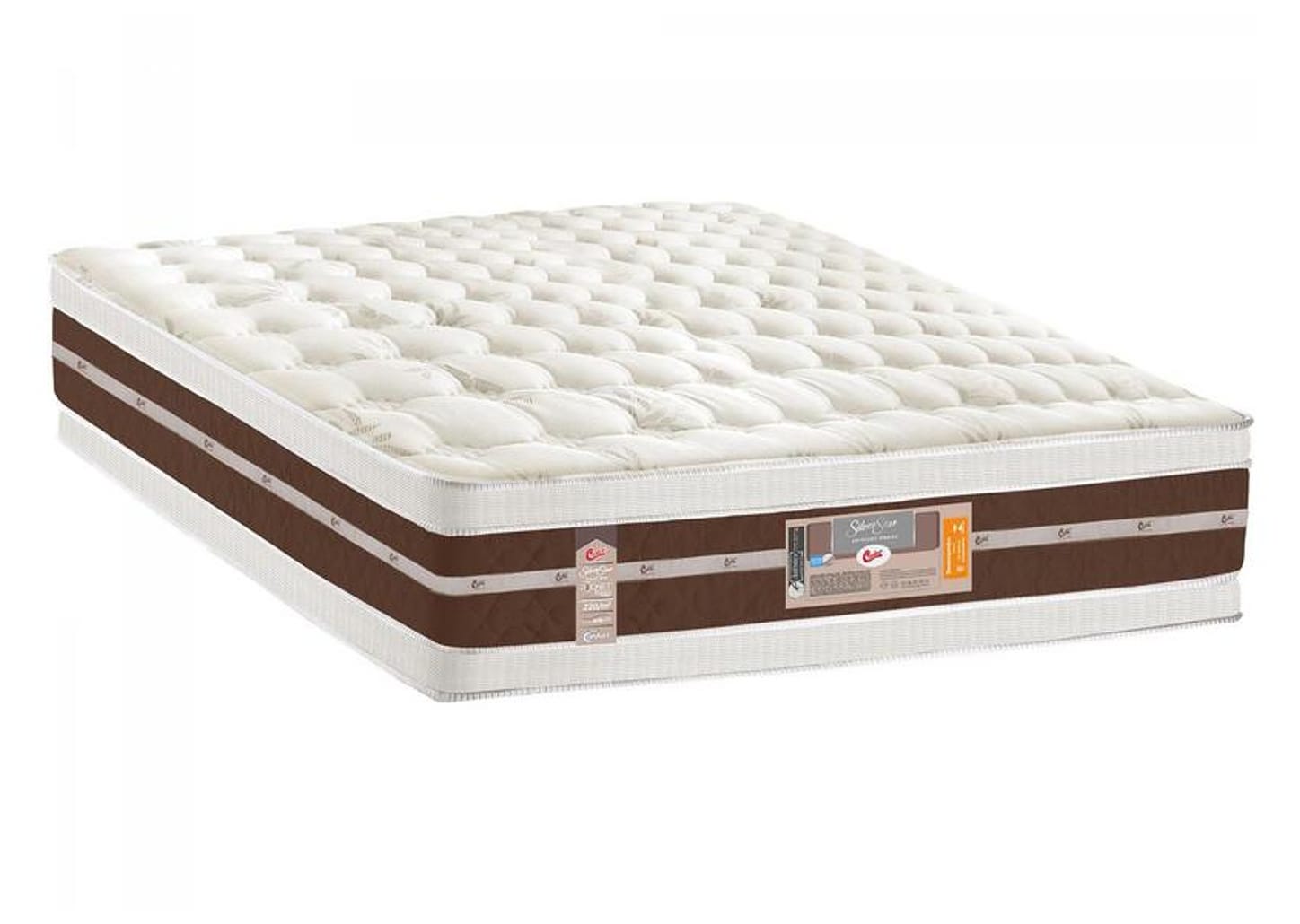 Colchão Casal Castor Mola Pocket 34cm de Altura Silver Star