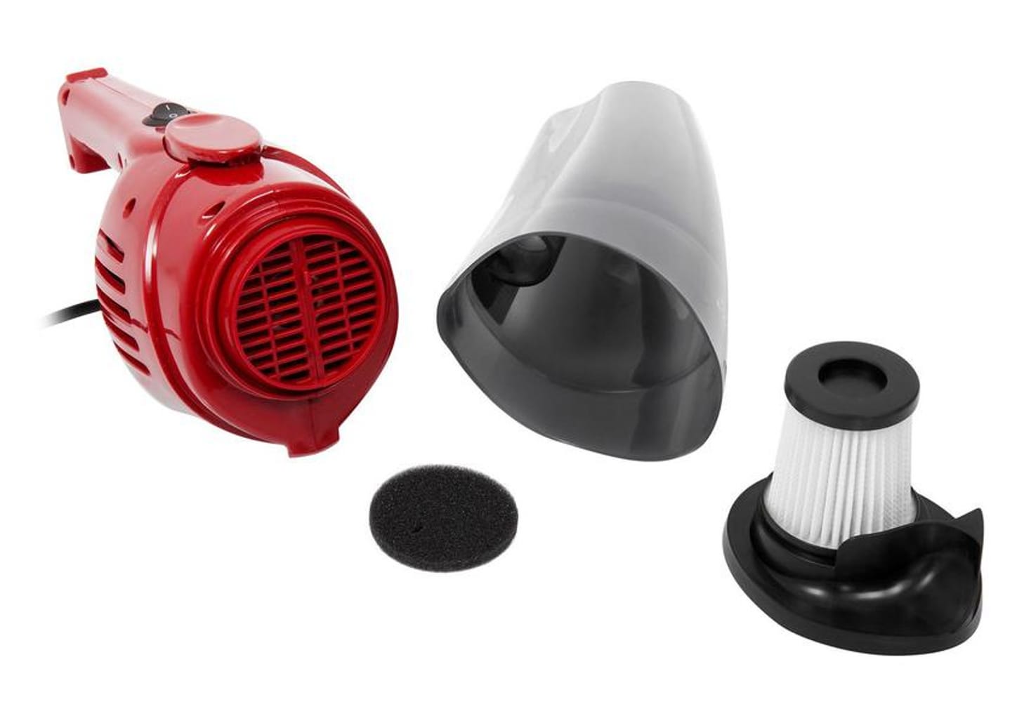 Aspirador de Pó Portátil Britânia 1000W - Dust Off Vermelho e Cinza