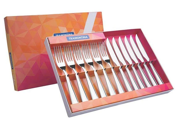 Jogo de Talheres para Churrasco Tramontina Inox - Laguna 66906/630 12 Peças