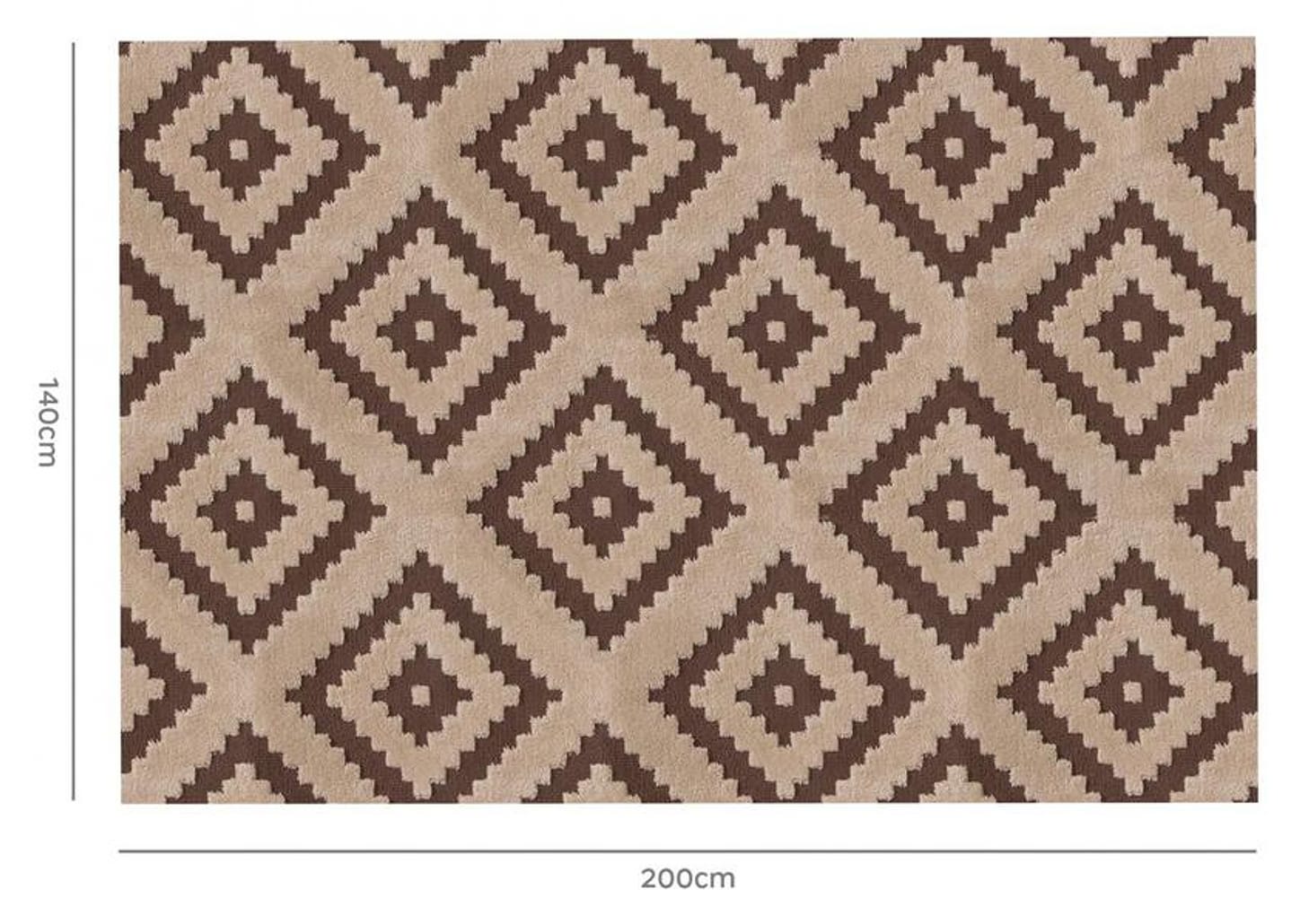 Tapete Geométrico Retangular Elegance Quadros 140x200cm Jolitex