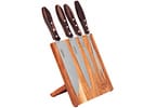 Jogo de Facas Churrasco Tramontina Inox com Suport - Polywood 5 Peças