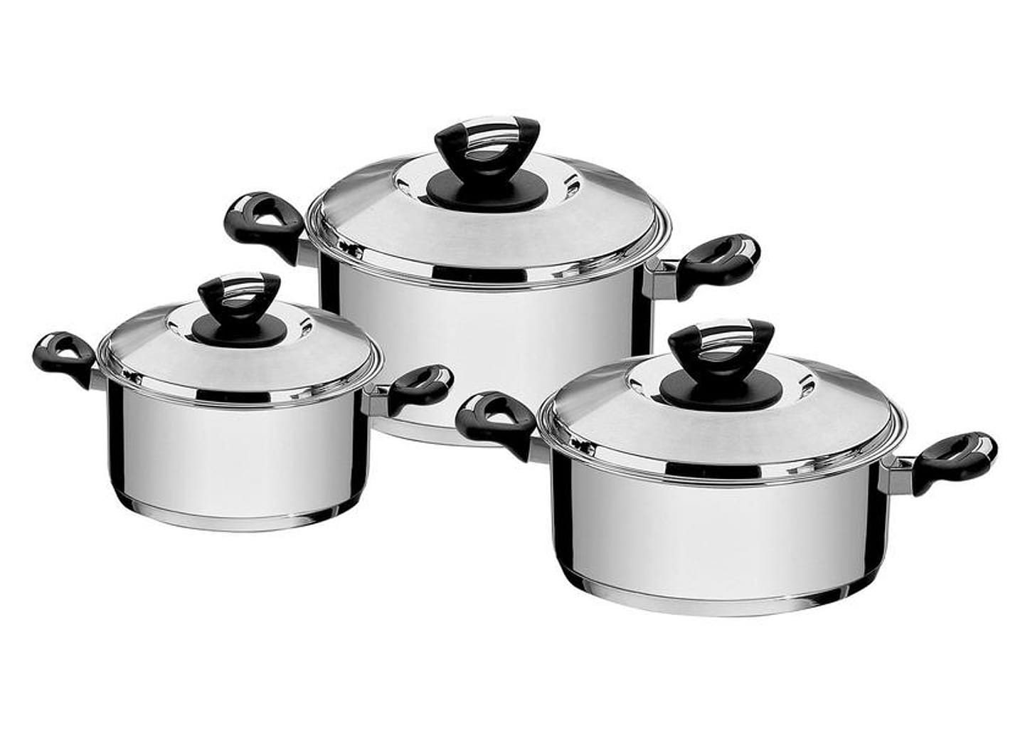 Jogo de Panelas Tramontina Inox Fundo Triplo 3 Peças Solar