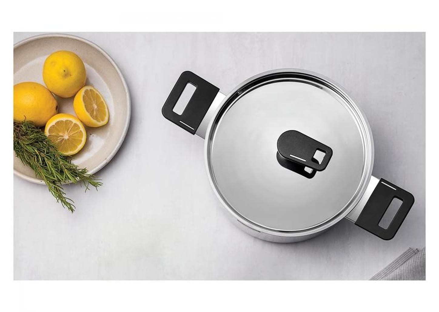 Caçarola Tramontina Inox Fundo Triplo com Tampa 3,5L 20cm Grano Baquelite