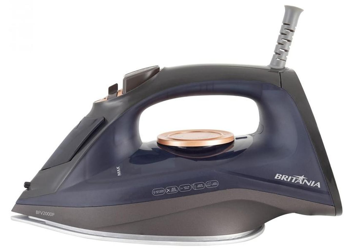 Ferro de Passar Roupa a Seco e a Vapor Britânia - Ceramic BFV2000P Preto