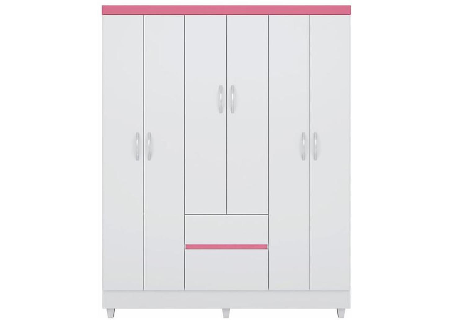 Guarda-roupa Casal 6 Portas 2 Gavetas Demóbile Flash II