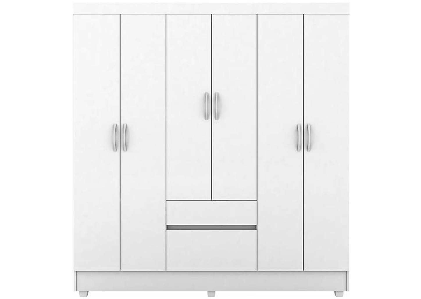 Guarda-roupa Casal 6 Portas 2 Gavetas Demóbile Flash II