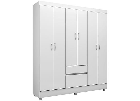 Guarda-roupa Casal 6 Portas 2 Gavetas Demóbile Flash II