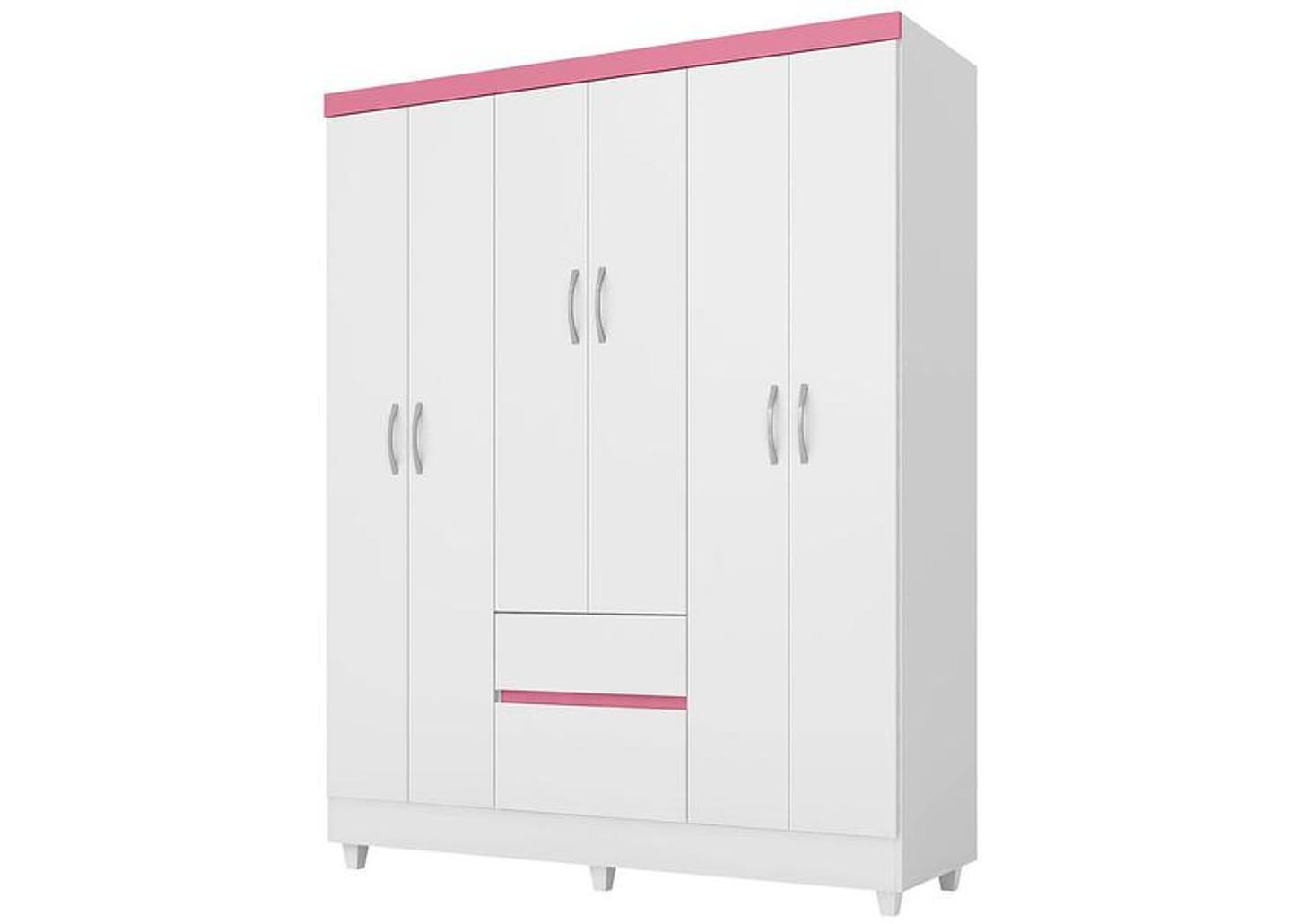 Guarda-roupa Casal 6 Portas 2 Gavetas Demóbile Flash II