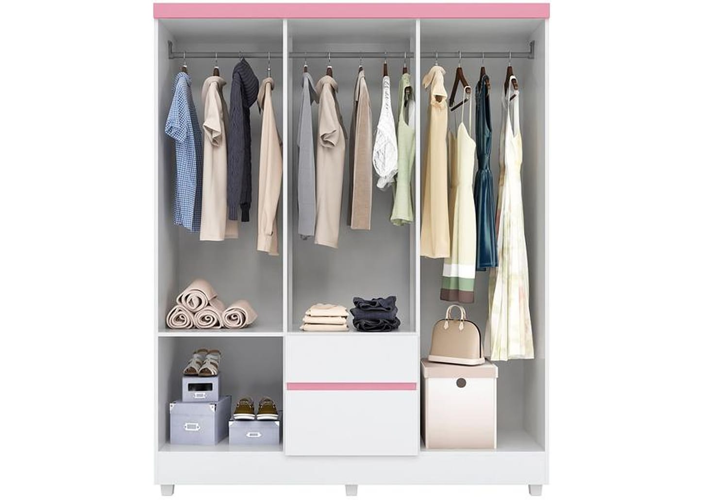 Guarda-roupa Casal 6 Portas 2 Gavetas Demóbile Flash II