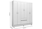 Guarda-roupa Casal 6 Portas 2 Gavetas Demóbile Flash II
