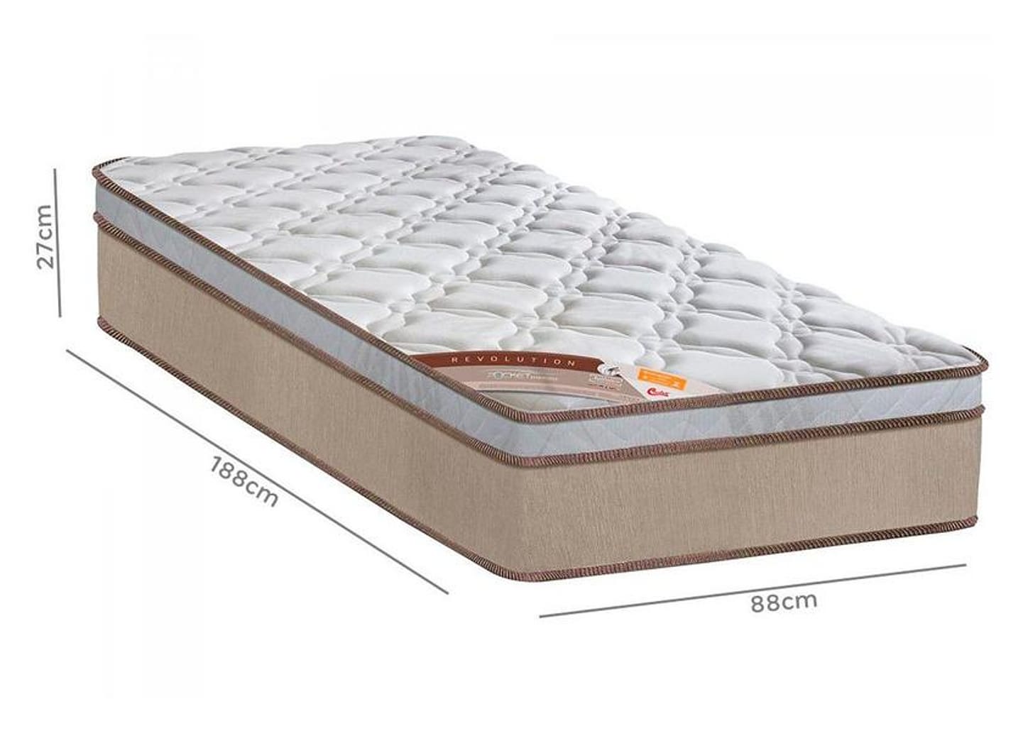 Colchão Solteiro Castor Mola Pocket 27cm de Altura Revolution