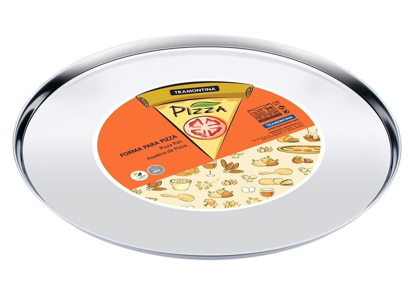 Forma para Pizza de Inox Redonda - Tramontina Service 61731/350