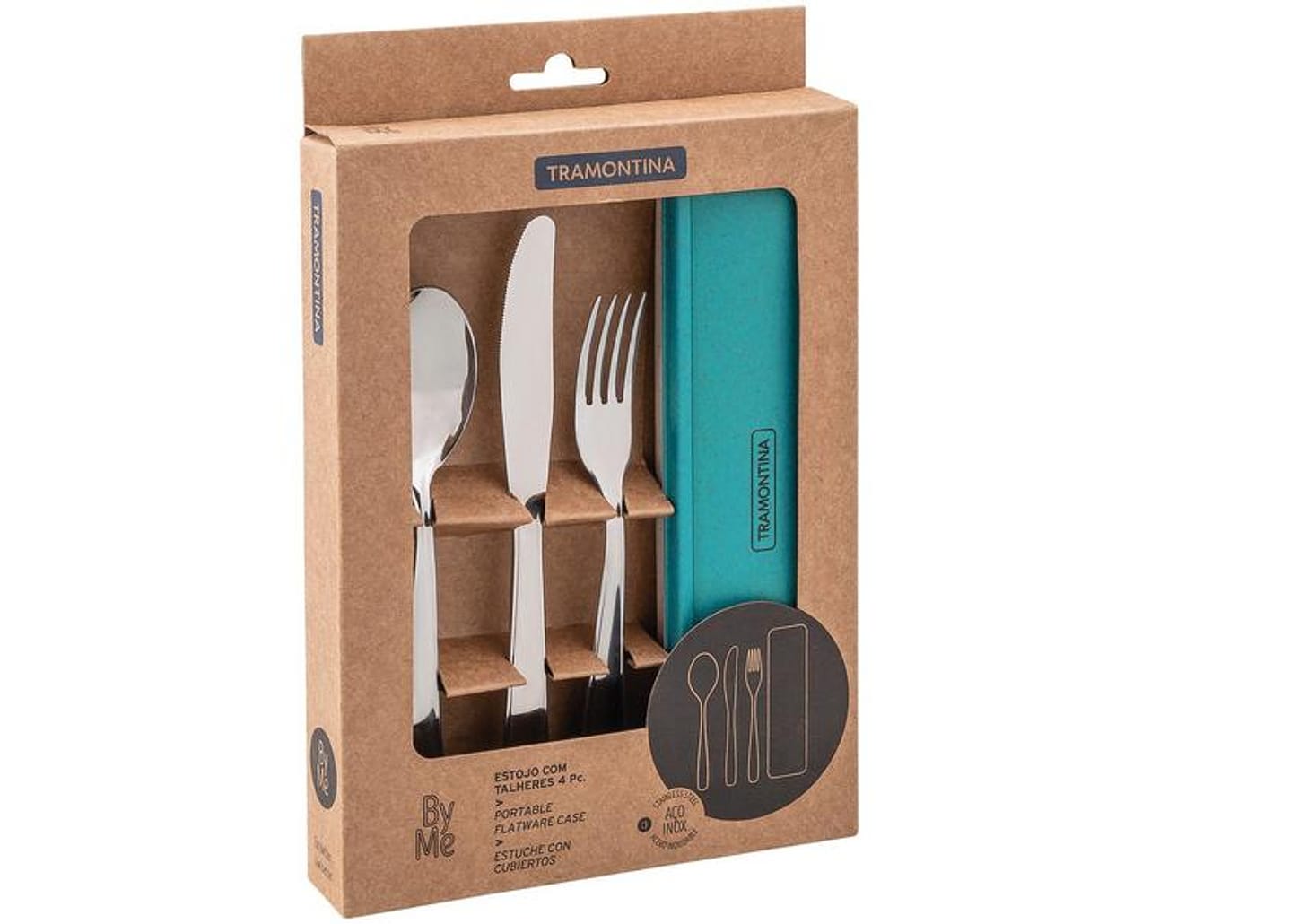 Jogo de Talheres Tramontina Inox By Me 4 Peças com Estojo