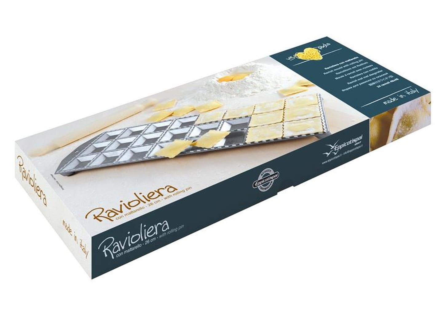 Molde para Massa Ravioli Eppicotispai 32020042 2 Peças