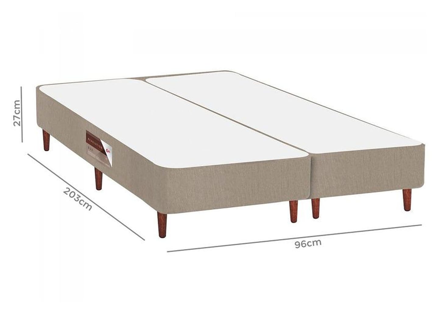 Box para Colchão Queen Size Castor Bipartido 27cm de Altura Revolution