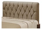 Cabeceira Casal Acolchoado Suede Dobuê Movelaria Istambul Mascavo