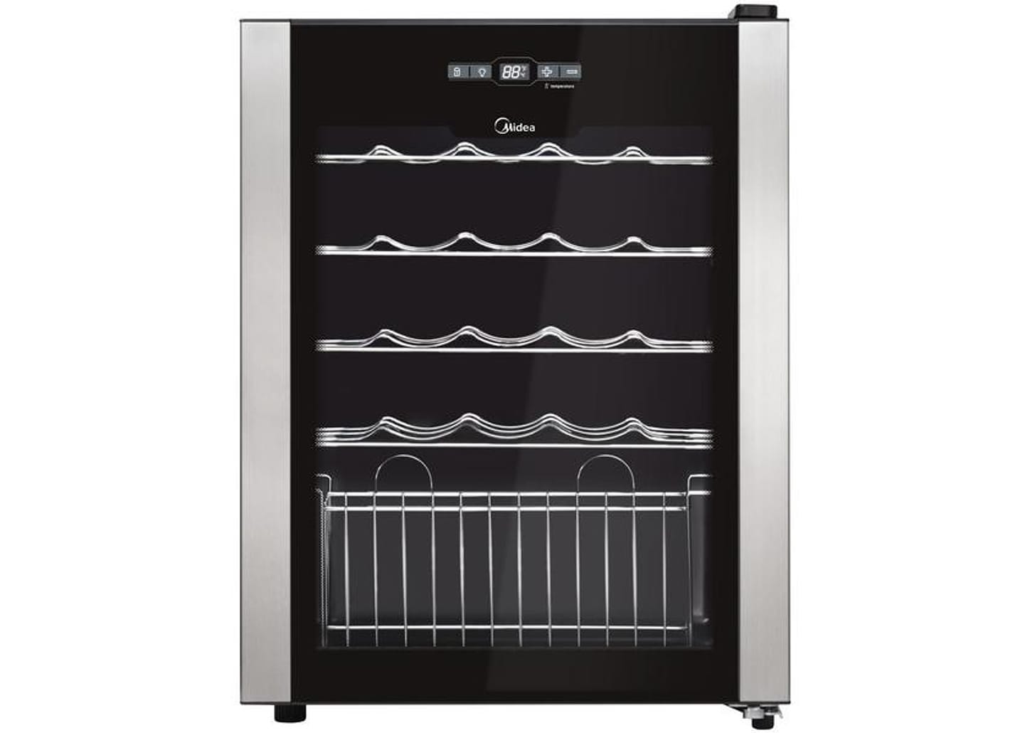 Adega Climatizada Midea 24 Garrafas com Painel Touch WBB241 com Compressor