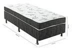 Cama Box Solteiro Conjugado 88x43x188cm - Ortobom Physical Spring Gray