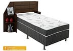 Cama Box Solteiro Conjugado 88x43x188cm - Ortobom Physical Spring Gray