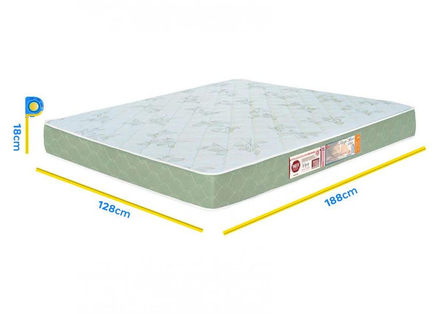 Colchão Casal Viúva Castor Espuma D-33 18cm de Altura Sleep Max