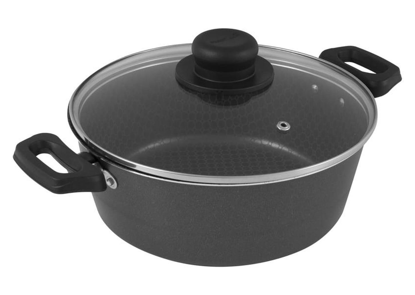 Caçarola Multiflon Antiaderente com Tampa Cinza 2,8L 22cm Essencial