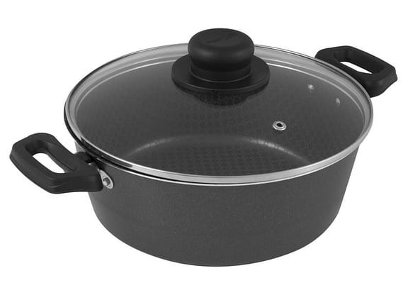 Caçarola Multiflon Antiaderente com Tampa Cinza 2,8L 22cm Essencial