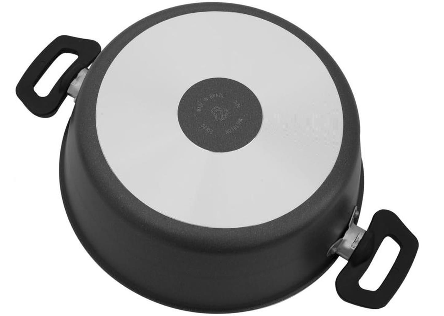 Caçarola Multiflon Antiaderente com Tampa Cinza 2,8L 22cm Essencial