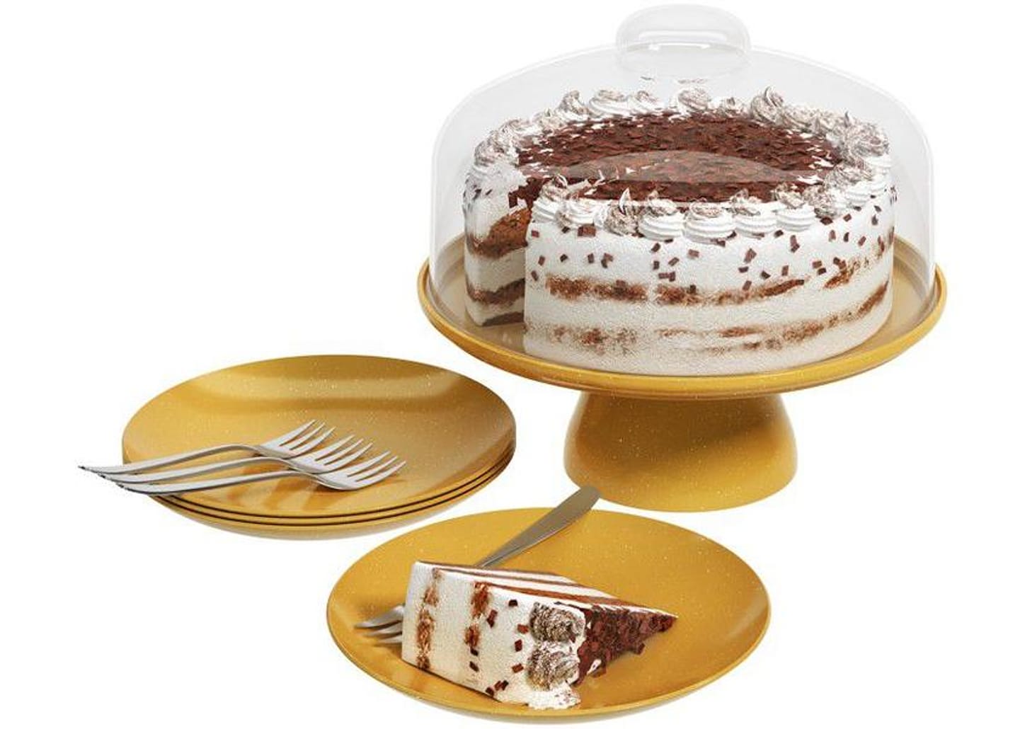 Boleira de Polipropileno com Tampa Coza - Celebration 25cm 9 Peças