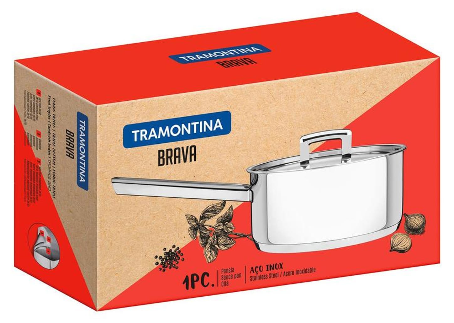 Panela Tramontina Inox 20cm 2,9L - Brava