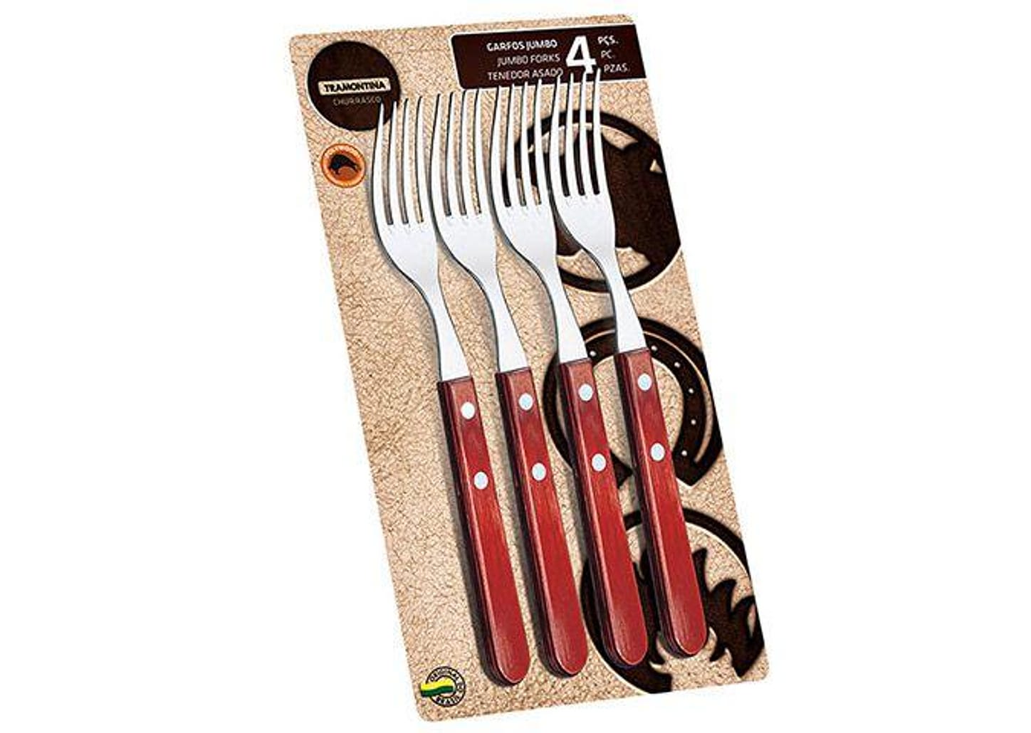 Jogo de Garfo Inox 4 Peças - Tramontina Polywood 21199/797