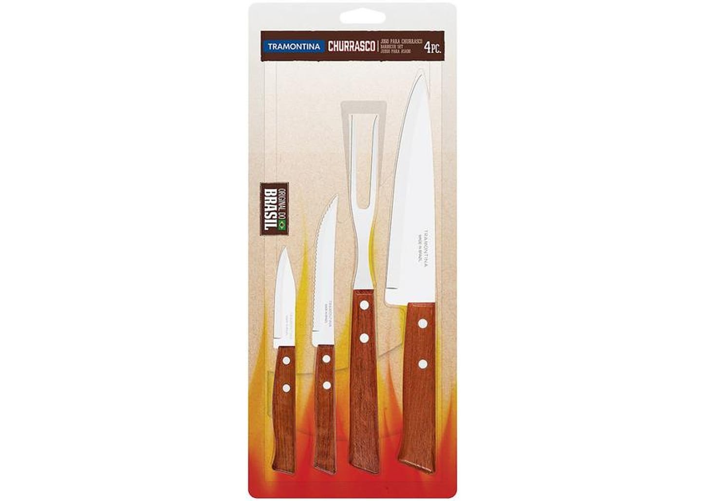 Kit Churrasco Tramontina Naturalle 22399068 4 Peças